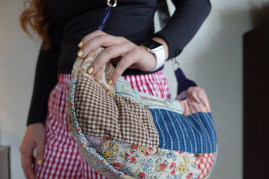 Crossbody Quilted Crescent Purse #3