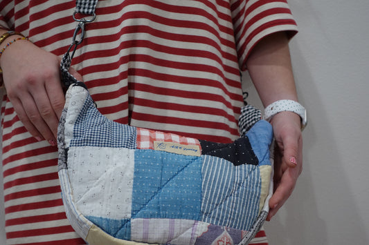 Crossbody Quilted Crescent Purse #4