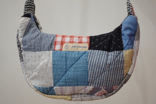 Crossbody Quilted Crescent Purse #4