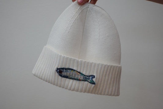 Messy lil fish beanie